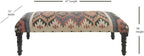 LR Home Upholstered Bench for Bedroom End of Bed |Southwestern Vintage Ottoman - Image 3