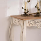 43.31” Vintage Antique Console Table, Weathered Wash Vintage French Country - Image 6