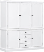 VilroCaz Freestanding Large Kitchen Pantry, Wooden Kitchen Organizers and - Image 5