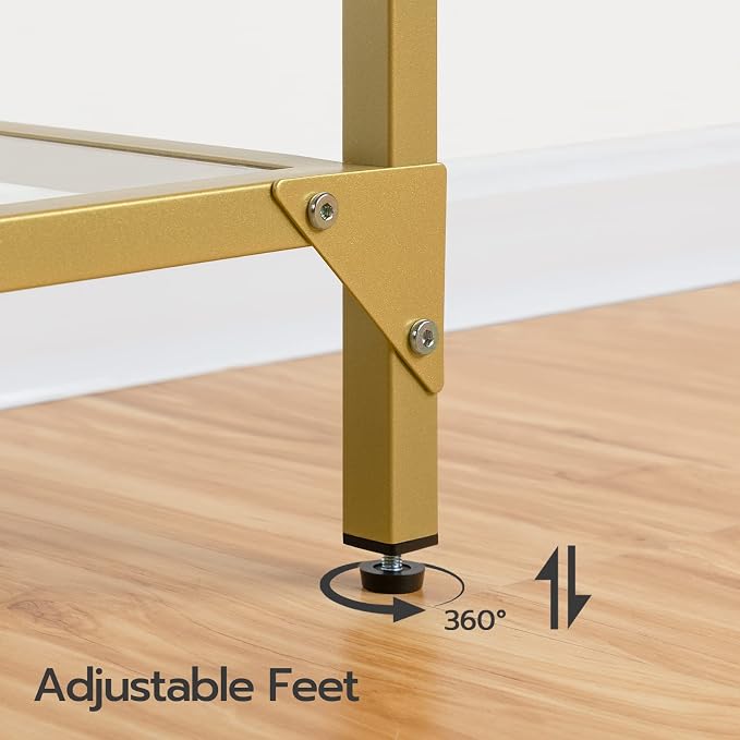 HOOBRO 39.4" Narrow Console Table, Tempered Glass Sofa Table, Behind Couch - Image 8