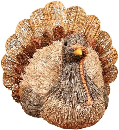 winemana Sisal Turkey Figurine – Thanksgiving Table Decorations Indoor by winemana