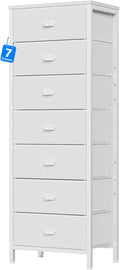 Furnulem White Tall Dresser for Bedroom by Furnulem