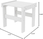 Castaway Living White Nest Side Table, Constructed of Eco-Friendly Durawood - Image 2