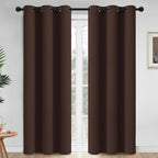 Yakamok Room Darkening Curtains 42x84 inch Long Chocolate Brown-Living Room | 2 by Yakamok