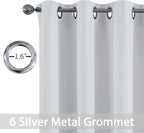Yakamok Room Darkening Curtains 42x84 inch Greyish White-Living Room | 2 panels - Image 2