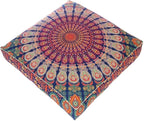 Mandala Floor Pillow Cover Meditation Cushion Seating Throw Hippie Round by EyesofIndia