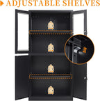 Black Metal Storage Cabinet - Image 4