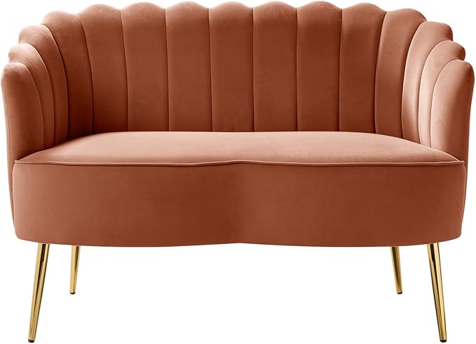HULALA HOME Modern Velvet Loveseat Sofa - Image 8