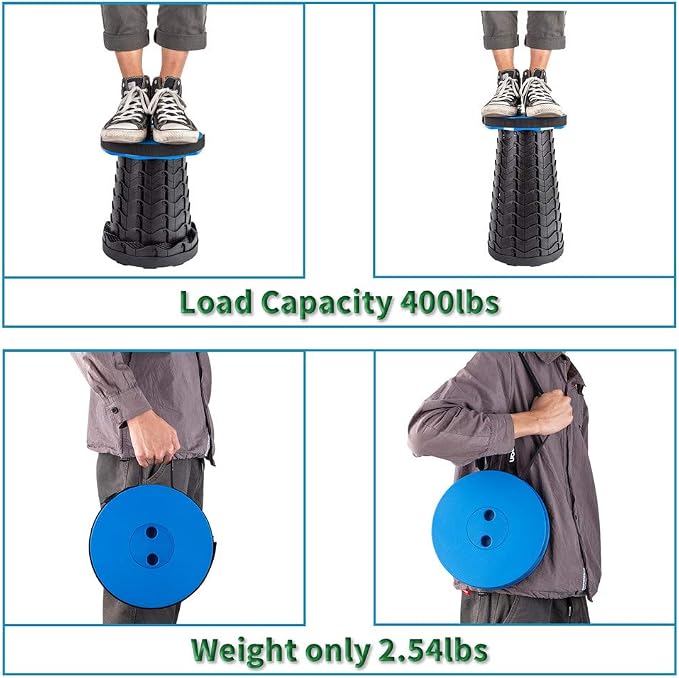 Boreeman Upgraded Folding Stool Lightweight Yet More Sturdy - Image 4