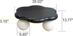 35" Cloud Coffee Table with 3 Ball Legs, Modern Minimalist Petal Center Table - Image 2