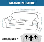 H.VERSAILTEX Modern Velvet Plush 4 Piece High Stretch Sofa Slipcover Strap Sofa - Image 2