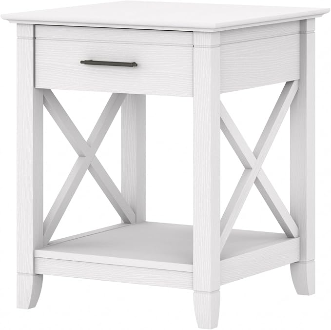 Bush Home End Table with Drawer, Nightstand with Storage, Living Room and by BushHome
