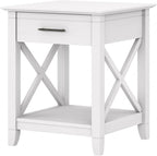 Bush Home End Table with Drawer, Nightstand with Storage, Living Room and by BushHome