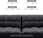 mopio 76.4" Futon Sofa Bed, Sleeper Sofa, Mid Century Modern Futon Couch - Image 7