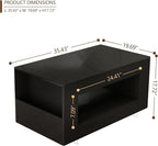 35" High Gloss Wood Coffee Table - Image 2