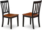 East West Furniture ANC-BLK-W Antique Kitchen Dining Chairs by EastWestFurniture