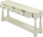 Knocbel 64 Inch Long Antique Entry Console Table - Image 13
