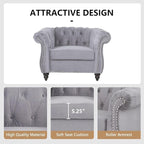 Mid-Century Sofa Chair, Velvet Accent Chair - Image 5