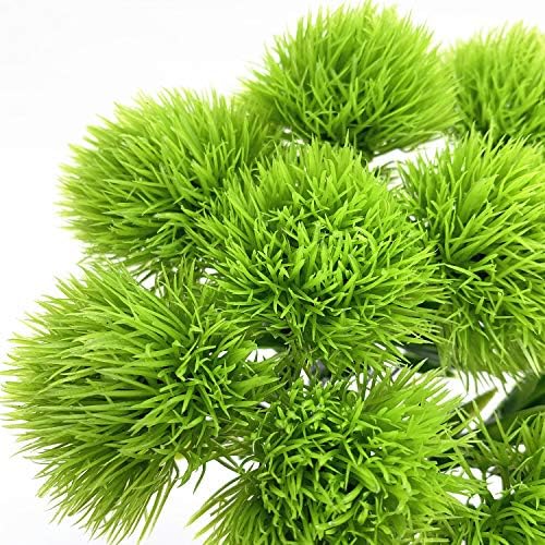 CATTREE Artificial Dandelion Flowers, Plastic Plants Shrubs Bushes Fake Grass Wedding Indoor Outdoor Home Garden Arrangements Party Decoration Planting Filler - Green 10 Pcs - Image 4