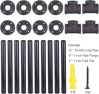 28'' x 14'' H-Shape Industrial Pipe Table Leg Set - Image 4