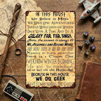 Funny House Rules We Do Geek IN THIS HOUSE Vintage Metal Tin Sign - Image 6