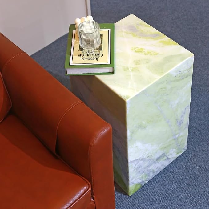 Luxury Marble Side Table, Square End Table - Image 5