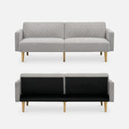 mopio 76.4" Futon Sofa Bed, Sleeper Sofa, Mid Century Modern Futon Couch - Image 7