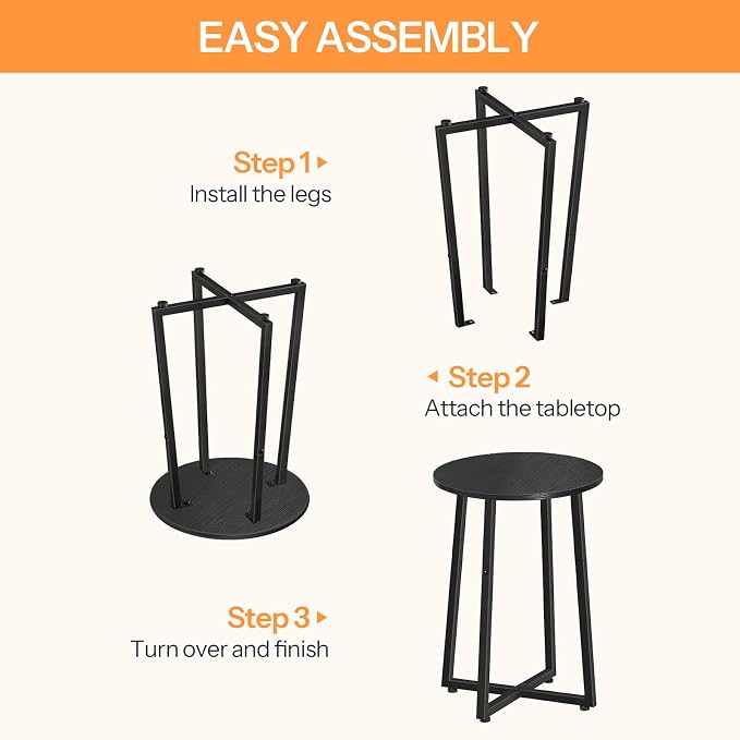 HOOBRO Side Table, Round End Accent Table - Image 6