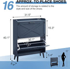 Barnyatoh Shoe Storage Cabinet, Farmhouse Shoe Organizer - Image 2