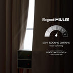 MIULEE Velvet Curtains 52x108 inches 2 Panels Light Taupe Blackout Curtains | - Image 5