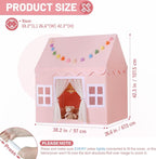Kids Play Tent Indoor: with Mat, Tassel Garland, Star Lights - Image 2