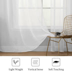 MIULEE 2 Panels White Sheer Curtains - Image 4