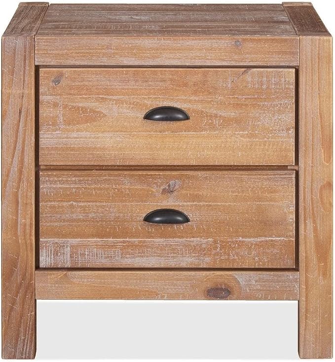 Grain Wood Furniture Montauk 2-Drawer Bedside Nightstand, Solid Wood - Image 4