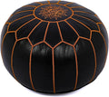 Marrakesh Gallery Genuine Leather Round Pouf Unstuffed by MarrakeshGallery