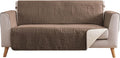Toffee Loveseat Covers 2 Cushion Couch, Water-Repellent Sofa Cover by Pamhaven