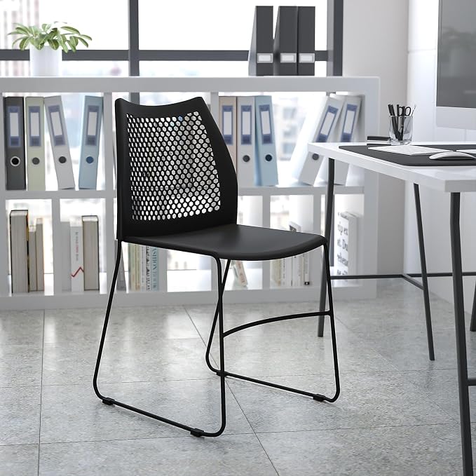 Flash Furniture HERCULES Series 661 lb. Capacity Navy Stack Chair - Image 2