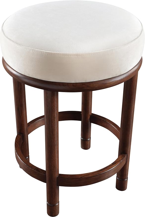 Meridian Furniture 978Cream-C Monette Collection Art Deco Counter Stool - Image 6