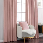 MIULEE Light Pink Velvet Curtains 52x96 inches Luxury Blackout Curtains | - Image 7
