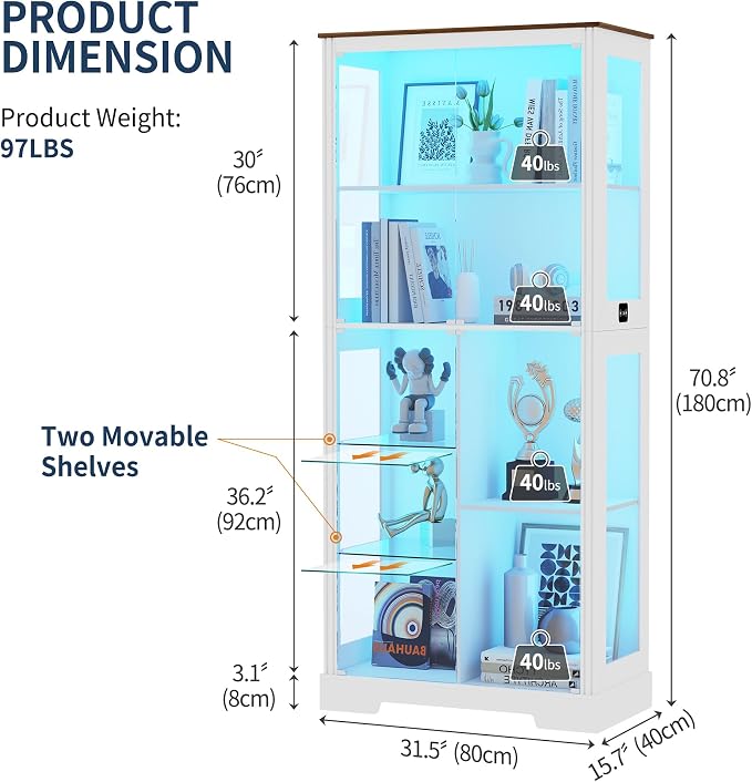 HNEBC 71'' Display Cabinet - Image 2