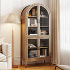 Arched Display Cabinet with Acrylic Glass Doors, 70.9'' Tall Curio Cabinet with - Image 8
