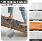 HEBE Hallway Runner Rug 2'x6', Washable Non Slip Kitchen Rug Runner | Soft Boho - Image 3
