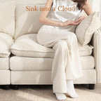 Vesgantti 142" U Shaped Sectional Couch, Comfy Cloud Modular Sectional Sofa - Image 3