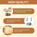 Brass Cutting Board Feet, Including Stainless Steel Screws, Silicone Nonslip - Image 3