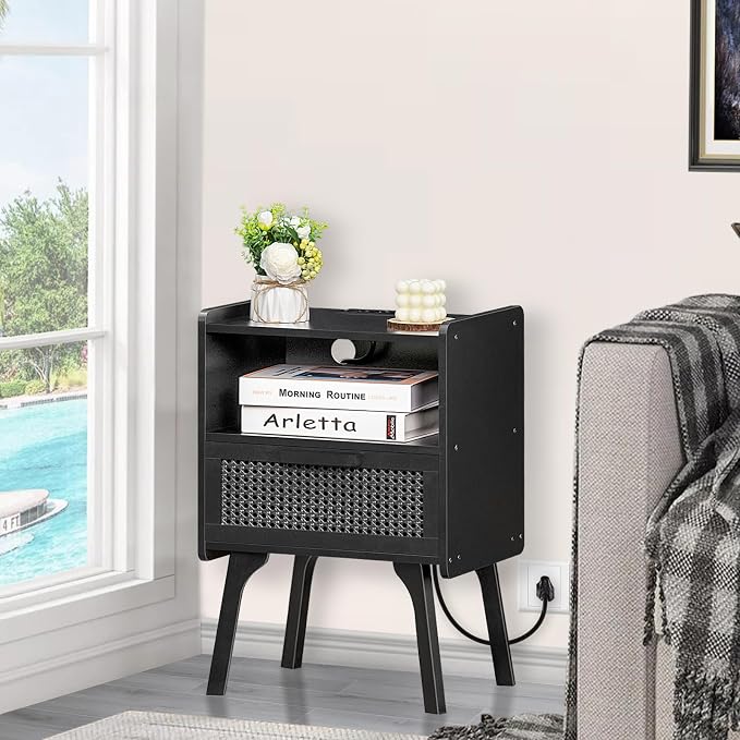 Lerliuo Rattan Nightstands Set of 2 - Image 6