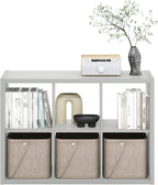 Furinno CUBICLE Book Shelf, 6-Cube Bookshelf, Extra Thick Frame Horizontally & - Image 10