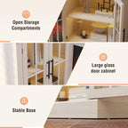 87" Farmhouse TV Stand with 36" Fireplace - Image 5