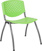Flash Furniture HERCULES -5 Pack 880 lb. Capacity Green Plastic Stack Chair | - Image 8