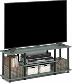 Furinno Turn-N-Tube TV Stand, 3-Tier Open Frame Rectangular Entertainment Center - Image 2