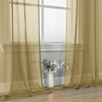 Gold Sheer Curtains 84 Inches Long 2 Panels - Image 6