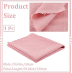 59.06 Inch Pink Linen Embroidery Fabric Needlework Cloth Soild Fabric - Image 2